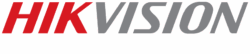 Hikvision logo in red and grey text.