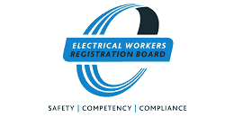 Electrical Workers Registration Board (EWRB) logo with a blue swoosh design and the words “Electrical Workers Registration Board” above the tagline “Safety | Competency | Compliance”.