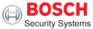 Bosch Security Systems logo featuring the Bosch emblem and bold red Bosch text above black tagline.